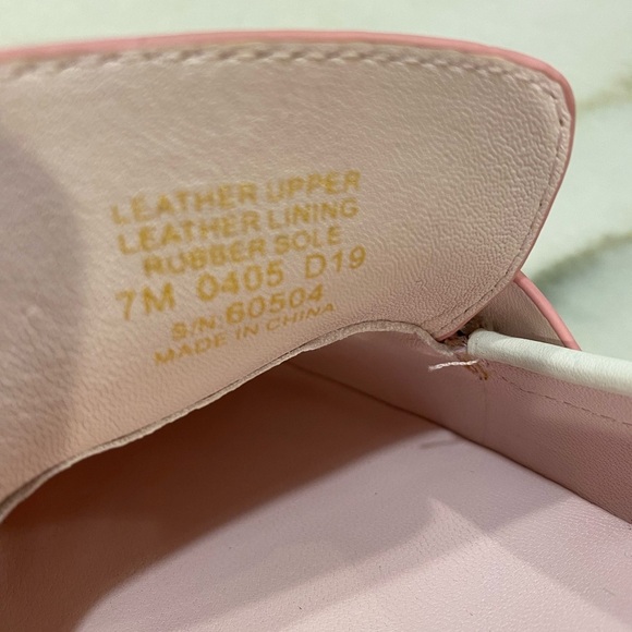 Tory Burch Sport Golf Loafers Size 7 Pink White Leather - Picture 13 of 14